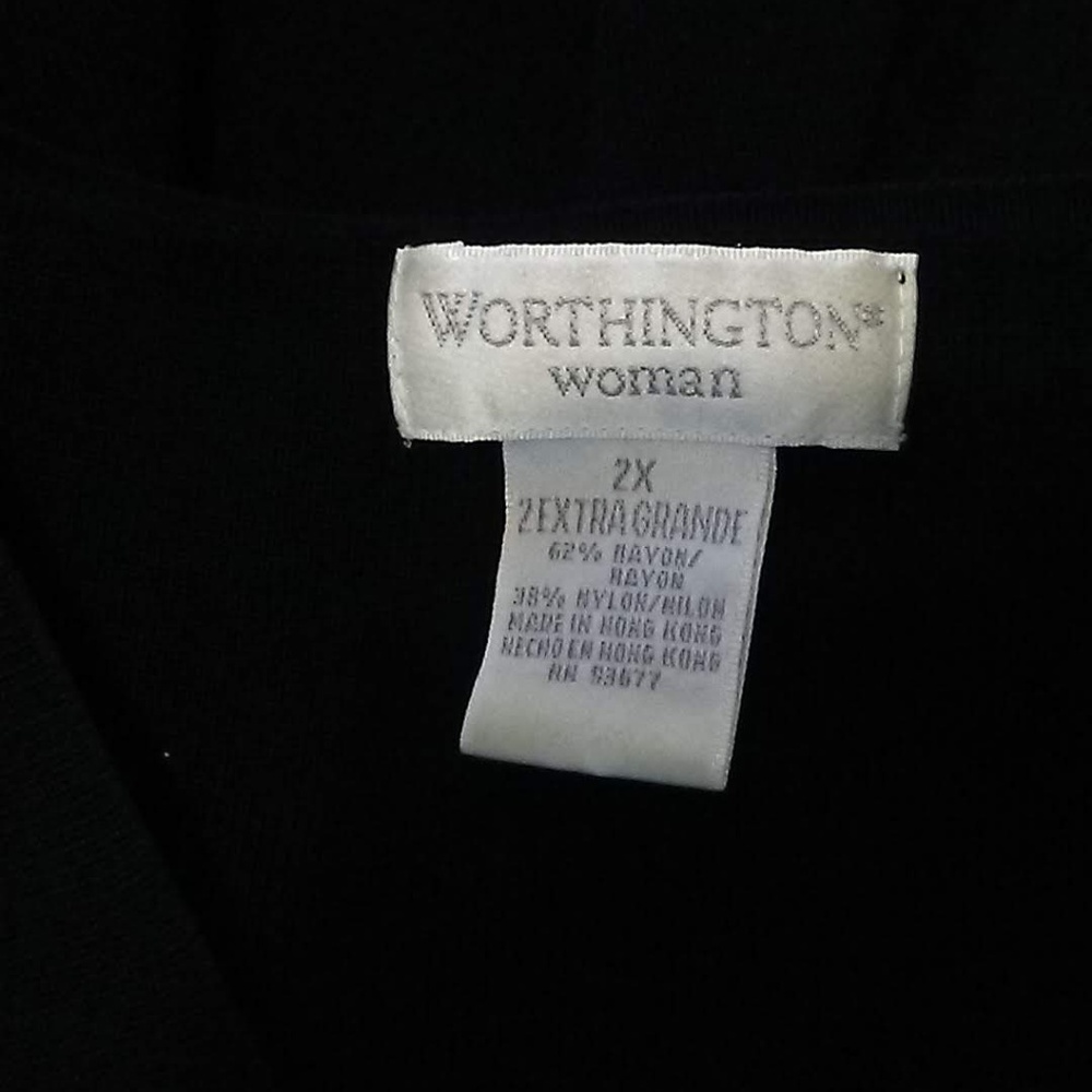 Worthington Button up Black Twinset Sweater - Picture 3 of 3